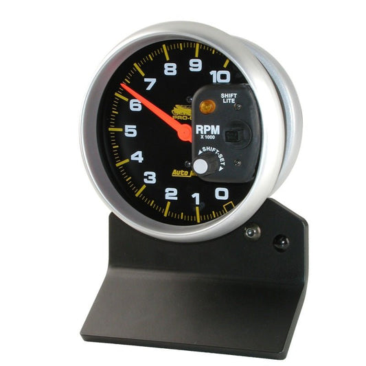 Autometer Pro-Cycle Gauge Tach 5in 10K Rpm W/ Shift-Lite 2 & 4 Cylinder Black Pro-Cycle AutoMeter Gauges