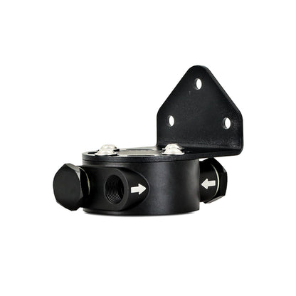 Mishimoto M22 x 1.5 - Remote Oil Filter Mount - Black