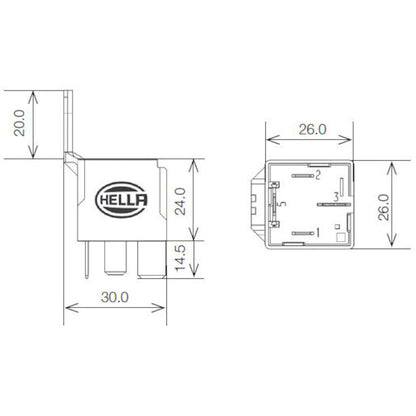 Hella Relay Mini Power Iso 4 Pole 12V Spst Res Bkt Hella Light Accessories and Wiring