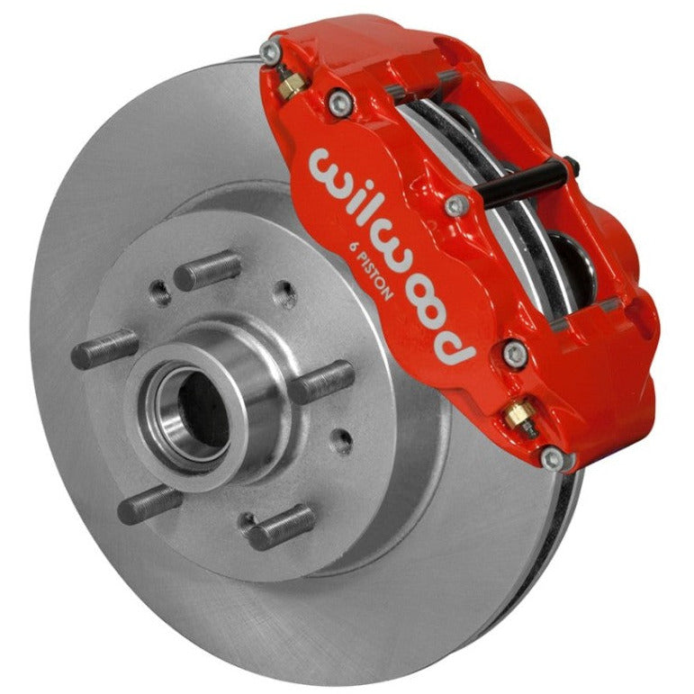 Wilwood Narrow Superlite 6R Front Brake Kit 11.86in Red 64-70 GM C10 w/ Factory Drum Spindles Wilwood Big Brake Kits