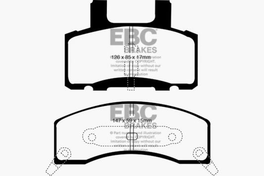 EBC 90-93 Chevrolet C20 8600 LB Yellowstuff Front Brake Pads