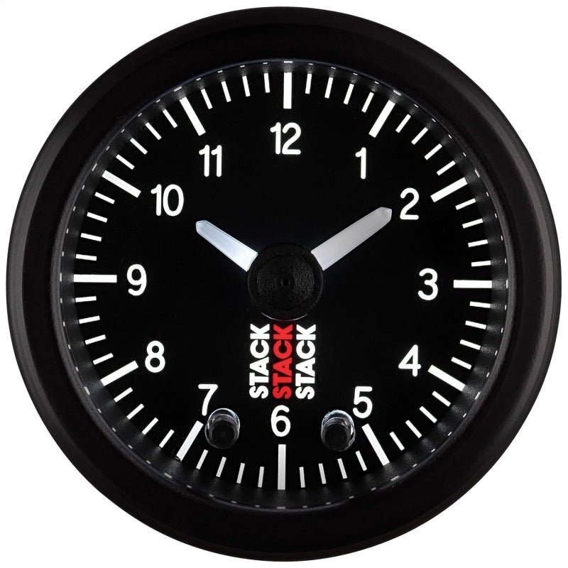 Autometer Stack Analog Clock Gauge - Black AutoMeter Gauges