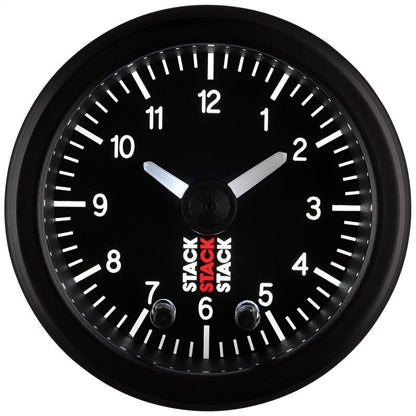 Autometer Stack Analog Clock Gauge - Black AutoMeter Gauges