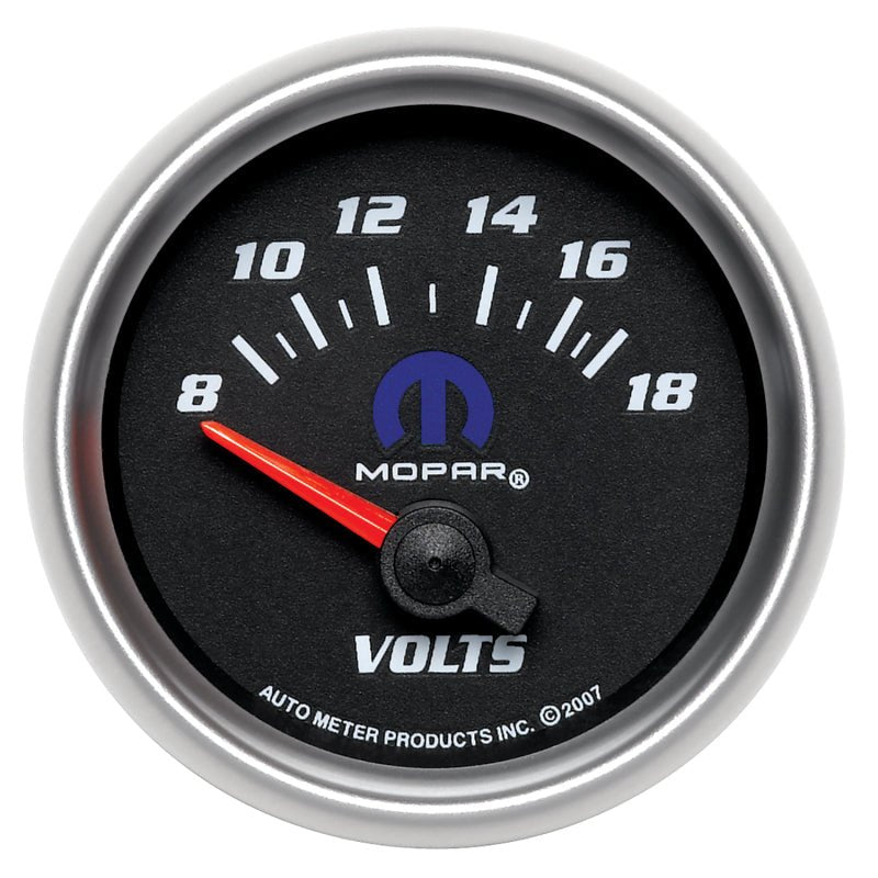 Autometer Mopar 52.4mm SSE 8-18 Volts Voltmeter Gauge AutoMeter Gauges