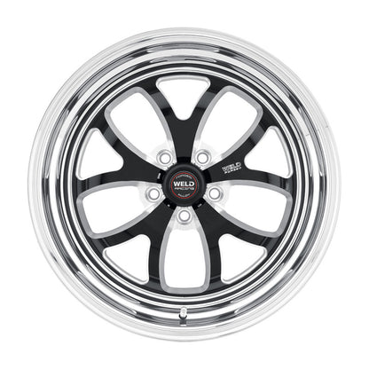 Weld S76 15x4 / 5x4.75 BP / 1.5in. BS Black Wheel (Medium Pad) - Non-Beadlock Weld Wheels - Forged