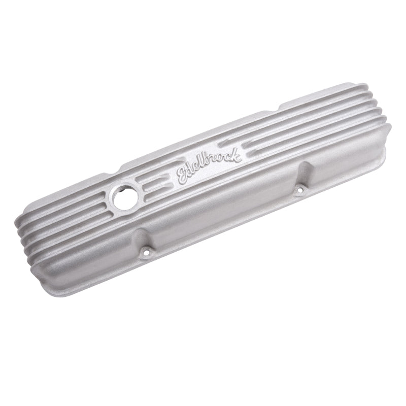 Edelbrock Valve Cover Classic Series Chevrolet 1959-1986 262-400 CI V8 w/ Oil Fill Hole Satin