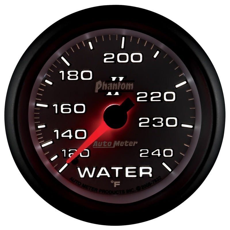 Autometer Phantom II 2-5/8in 120-240 Degree F Mechanical Water Gauge AutoMeter Gauges