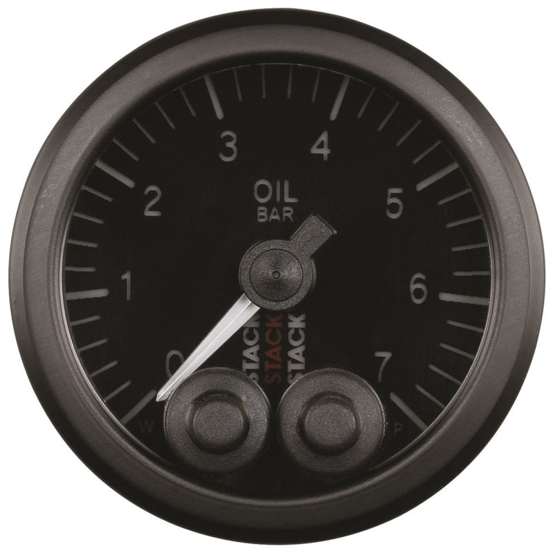 Autometer Stack 52mm 0-7 Bar M10 Male Pro-Control Oil Pressure Gauge - Black AutoMeter Gauges