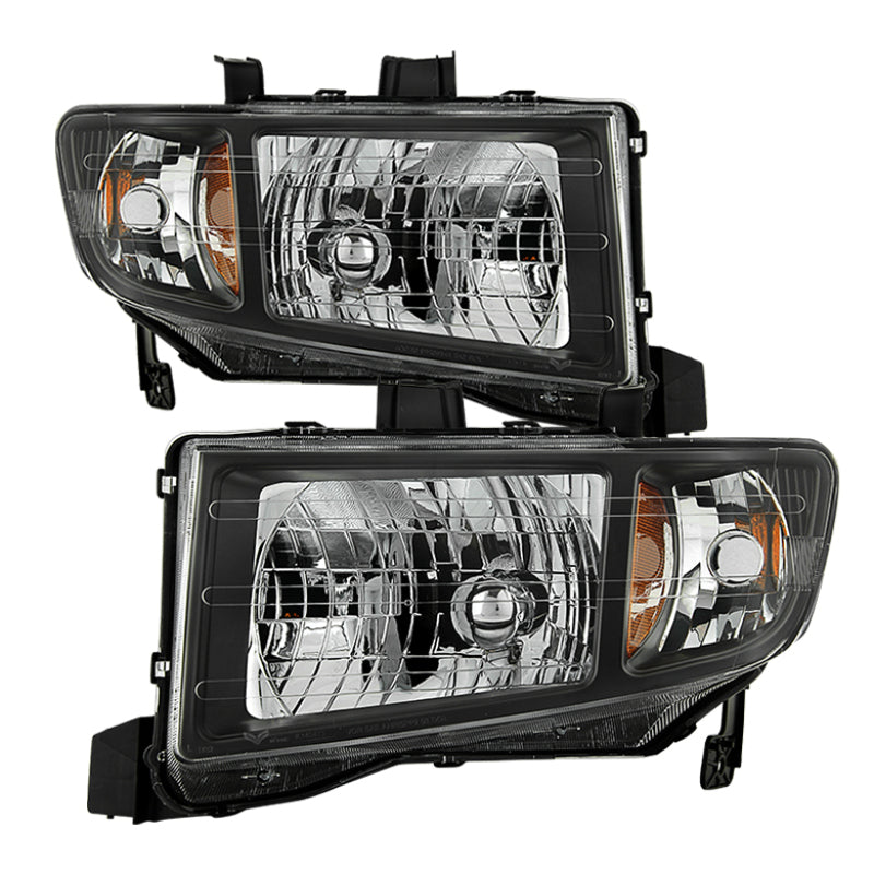 Xtune Honda Ridgeline 06-13 Crystal Headlights Black HD-JH-HRID06-AM-BK SPYDER Headlights