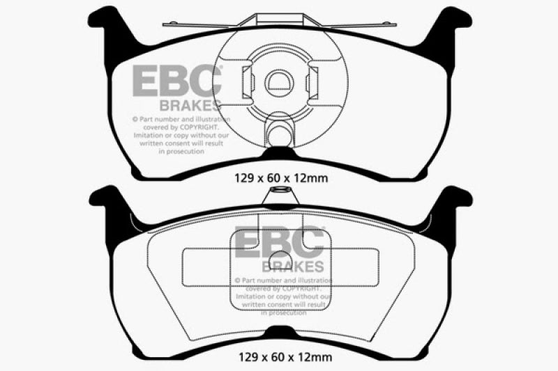 EBC 93-00 Aston Martin Virage 5.3 (PBR Caliper) Redstuff Rear Brake Pads