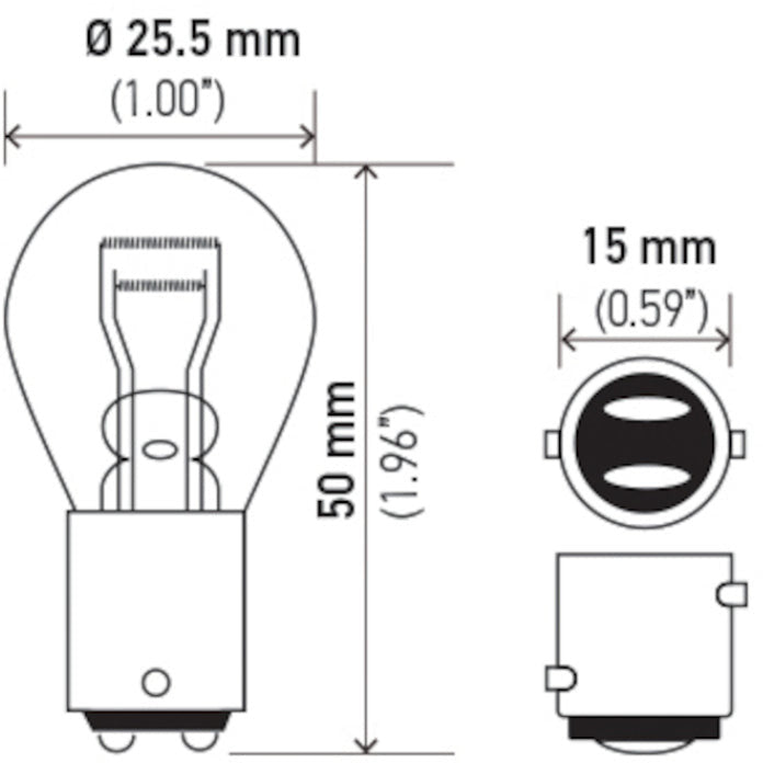 Hella Bulb 7537 24V 21/5W BAY15d S8 Hella Bulbs