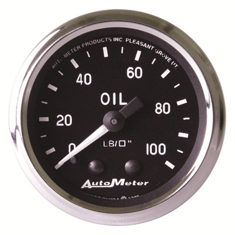 Autometer Cobra 2-1/16in 100 PSI Mechanical Oil Pressure Gauge AutoMeter Gauges