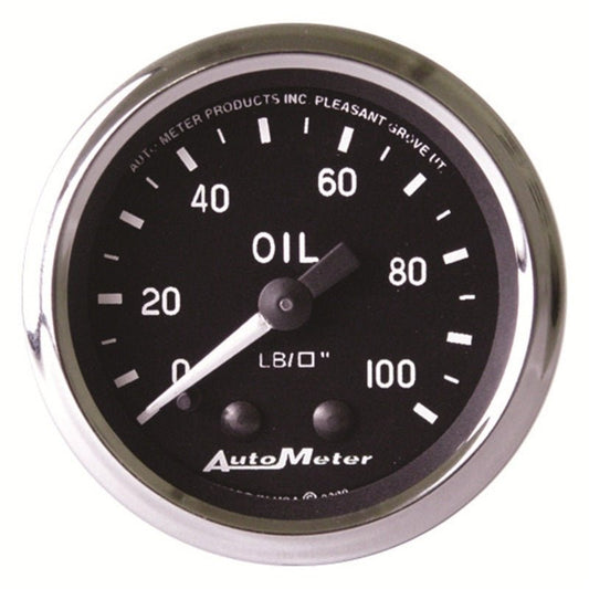 Autometer Cobra 2-1/16in 100 PSI Mechanical Oil Pressure Gauge AutoMeter Gauges