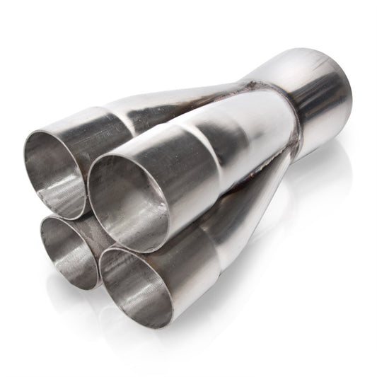 Stainless Works 2in four way merge collector with 3.5in OD outlet Stainless Works Exhaust Collector
