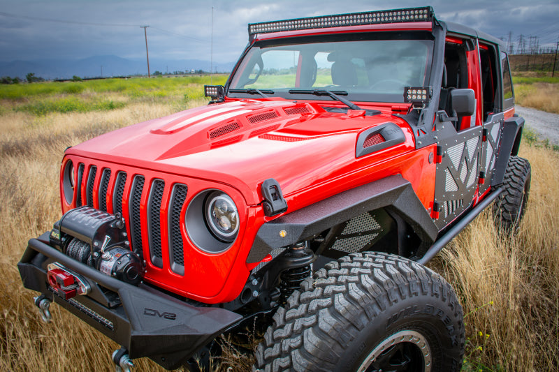 DV8 Offroad 18+ Jeep JL Heat Dispersion Hood - Primer Black