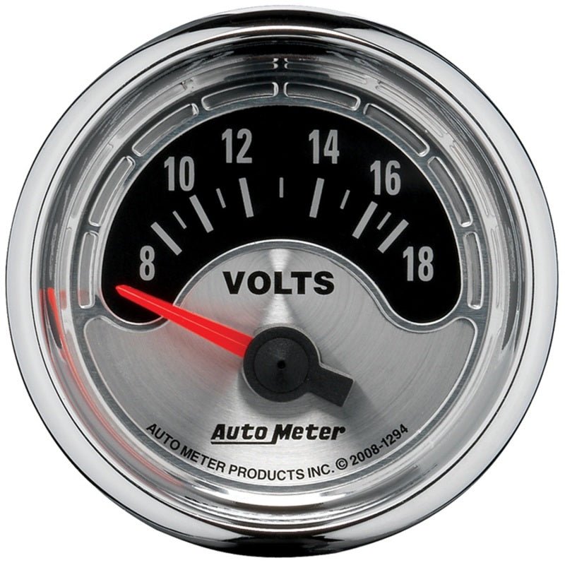 Autometer American Muscle 52mm Short Sweep Electric 18V Voltmeter Gauge AutoMeter Gauges