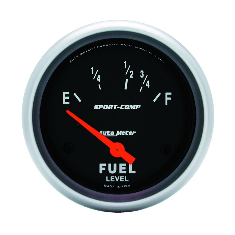 AutoMeter Gauge Fuel Level 2-5/8in. 16 Ohm(e) to 158 Ohm(f) Elec Sport-Comp AutoMeter Gauges