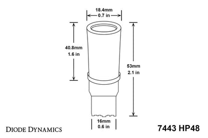 Diode Dynamics 7443 LED Bulb HP48 LED - Amber (Pair)