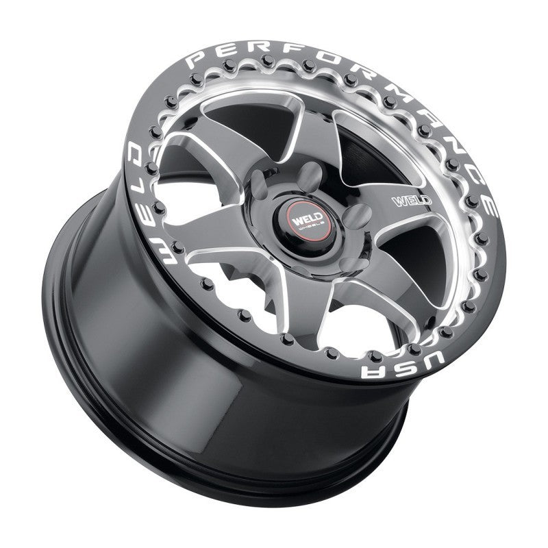 Weld S909 20x10 Ventura 6 Beadlock 6x139.7 ET38 BS7.00 Gloss BLK MIL DIA 106.1 Weld Wheels - Cast