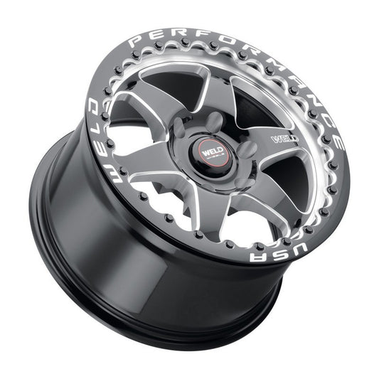 Weld S909 20x10 Ventura 6 Beadlock 6x135 ET38 BS7.00 Gloss BLK MIL DIA 87.1 Weld Wheels - Cast