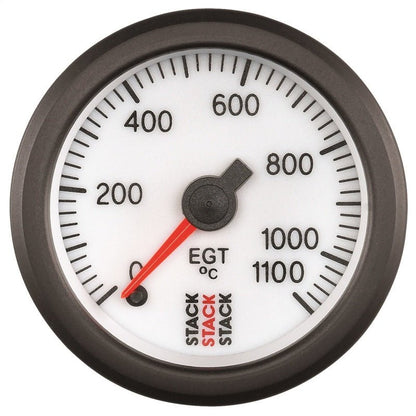 Autometer Stack 52mm 0-1100 Deg C Pro Stepper Motor Exhaust Gas Temp Gauge - White AutoMeter Gauges