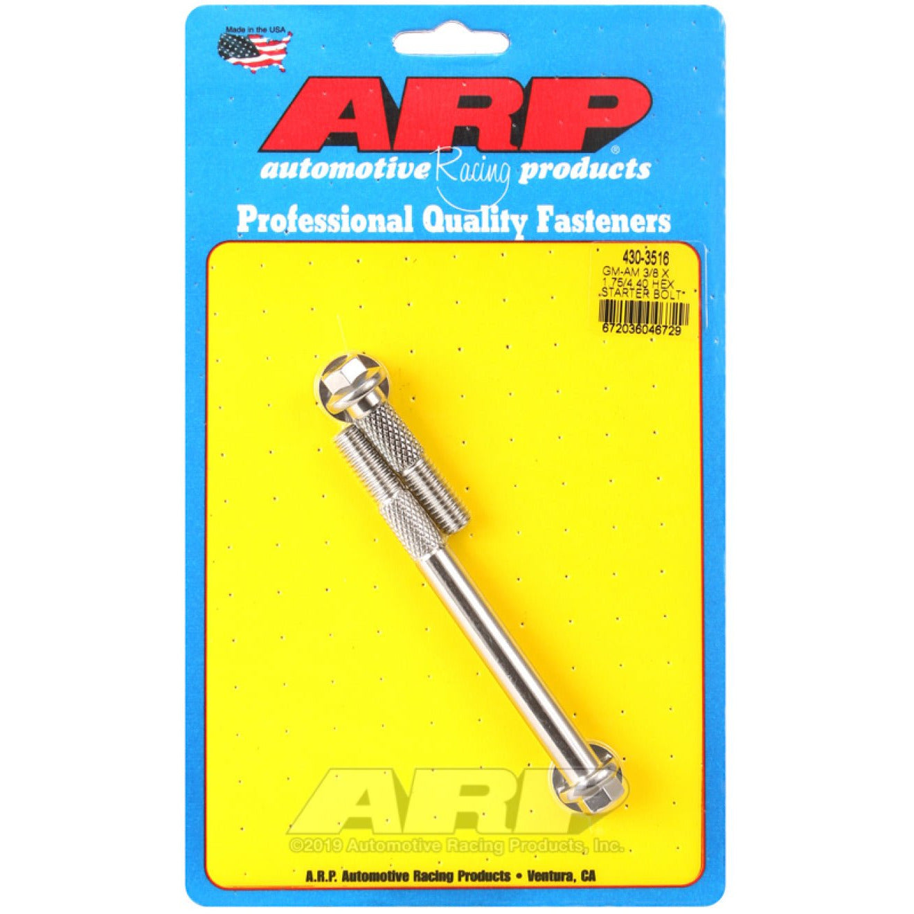 ARP GM 3/8 X 1.750/4.400 Hex SS Starter Bolt Kit ARP Hardware Kits - Other