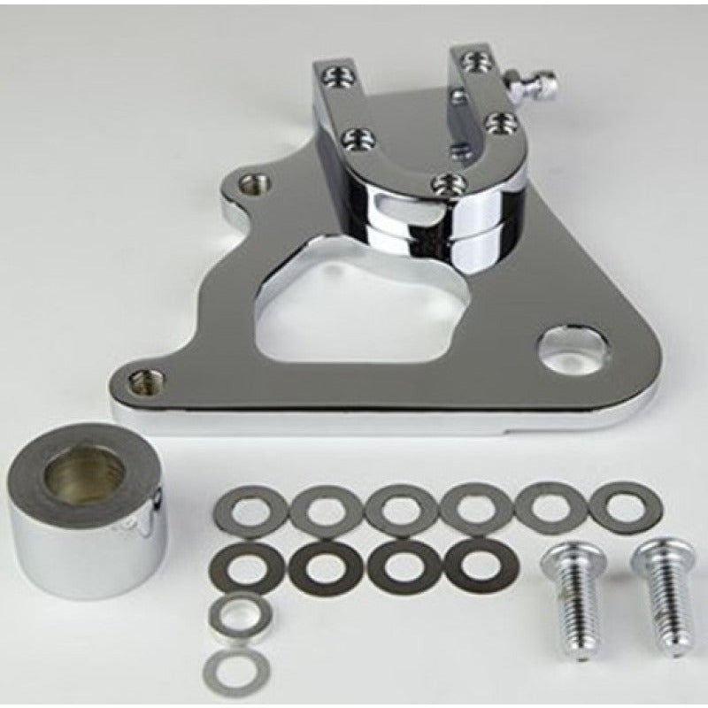 Wilwood Caliper Mounting Kit Chrome w/Bracket GP310 1984-99 Dyna Wilwood Brake Hardware