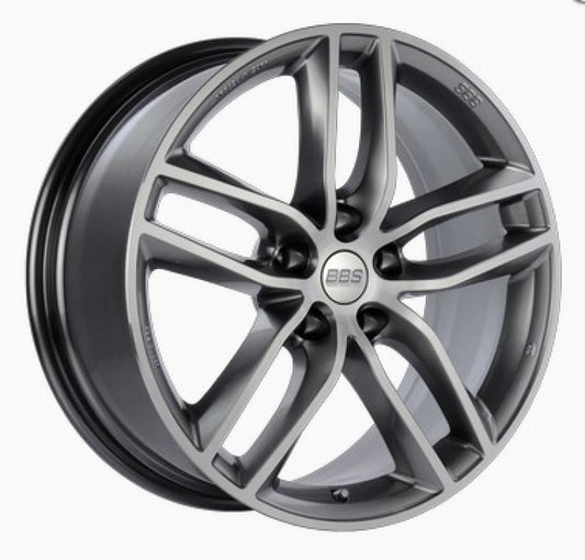 BBS SX 19x8.5 5x120 ET32 Gloss Platinum Diamond Cut Face Wheel -82mm PFS/Clip Required