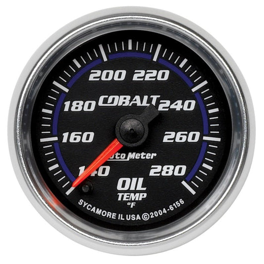 Autometer Cobalt 52mm 140-280 Deg F Full Sweep Electronic Oil Temp Gauge AutoMeter Gauges