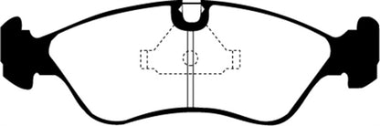 EBC 99-02 Daewoo Lanos 1.6 Chassis -447433 Greenstuff Front Brake Pads