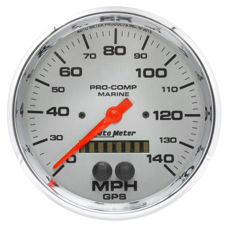 Autometer Speedometer 5in 140 MPH GPS Marine Chrome Ultra-Lite Gauge AutoMeter Gauges