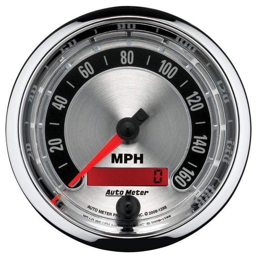 AutoMeter Gauge Speedometer 3-3/8in. 160MPH Elec. Programmable American Muscle AutoMeter Gauges