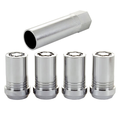 McGard Wheel Lock Nut Set - 4pk. (Tuner / Cone Seat) M14X1.5 / 22mm Hex / 1.648in. Length - Chrome