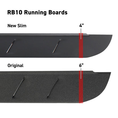 Go Rhino RB10 Slim Running Boards - Universal 48in. (Fits 2DR) - Tex. Blk