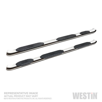 Westin 2019 Chevrolet Silverado Crew Cab PRO TRAXX 5 W2W Oval Nerf Step Bars - Stainless Steel