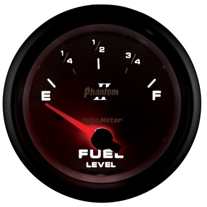 AutoMeter Gauge Fuel Level 2-5/8in. 240 Ohm(e) to 33 Ohm(f) Elec Phantom II AutoMeter Gauges