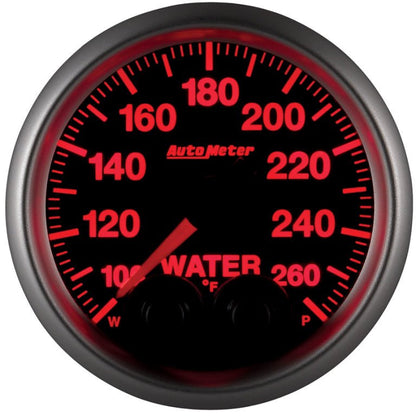 Autometer Elite 52mm 100-260 Degress F Water Temperature Peak and Warn Gauge w/ Electonic Control AutoMeter Gauges