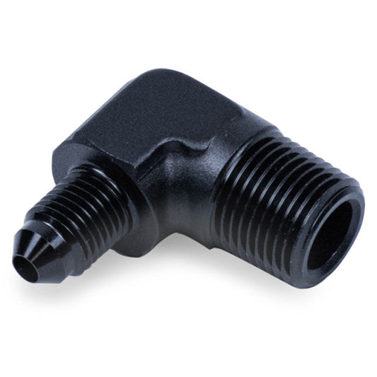 Snow Performance 3/8in NPT to 4AN Elbow Water Fitting (Black) Snow Performance Fittings