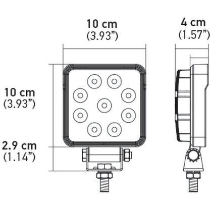 Hella ValueFit Work Light 4SQ 1.0 MV CR H+S DT Hella Work Lights