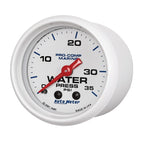 Autometer Marine White 2-1/16in 35 PSI Mechanical Water Pressure Gauge AutoMeter Gauges