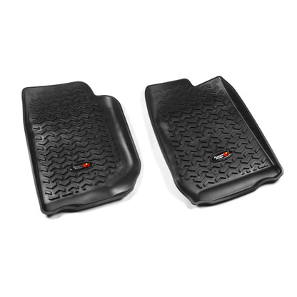 Rugged Ridge Floor Liner Front Black 2007-2018 Jeep Wrangler Unlimited JK 4 Dr Rugged Ridge Floor Mats - Rubber