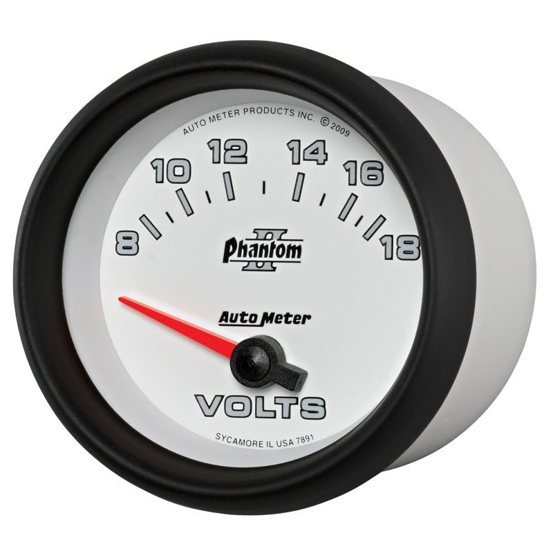 Autometer Phantom II 2-5/8in 18V Electric Voltmeter Gauge AutoMeter Gauges
