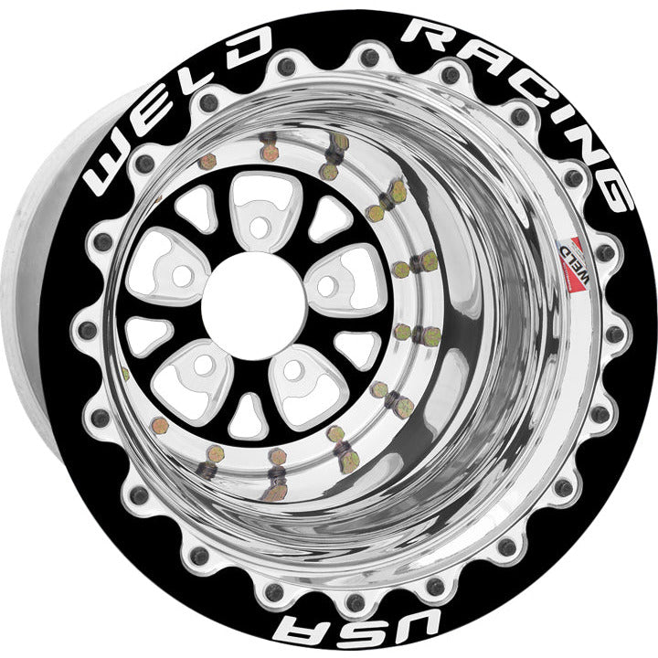 Weld V-Series 15x8 / 5x4.5 BP / 5in. BS Black Wheel - Non-Beadlock Weld Wheels - Forged