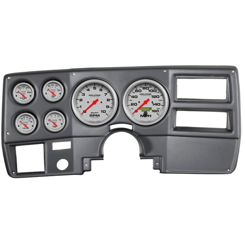 Autometer Ultra-Lite 73-83 Chevy Truck/Suburban Dash Kit 6pc Tach / MPH / Fuel / Oil / WTMP / Volt AutoMeter Gauges