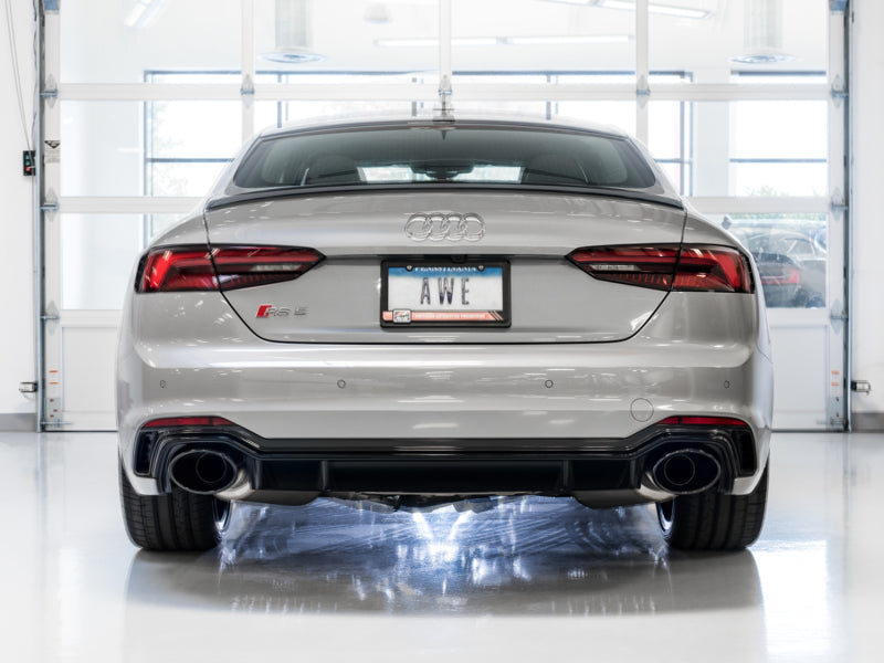 AWE Tuning Audi B9 RS 5 Sportback Touring Edition Exhaust-Non Resonated- Diamond Black RS Style Tips