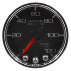 Autometer Spek-Pro Gauge Water Press 2 1/16in 120psi Stepper Motor W/Peak & Warn Blk/Chrm AutoMeter Gauges