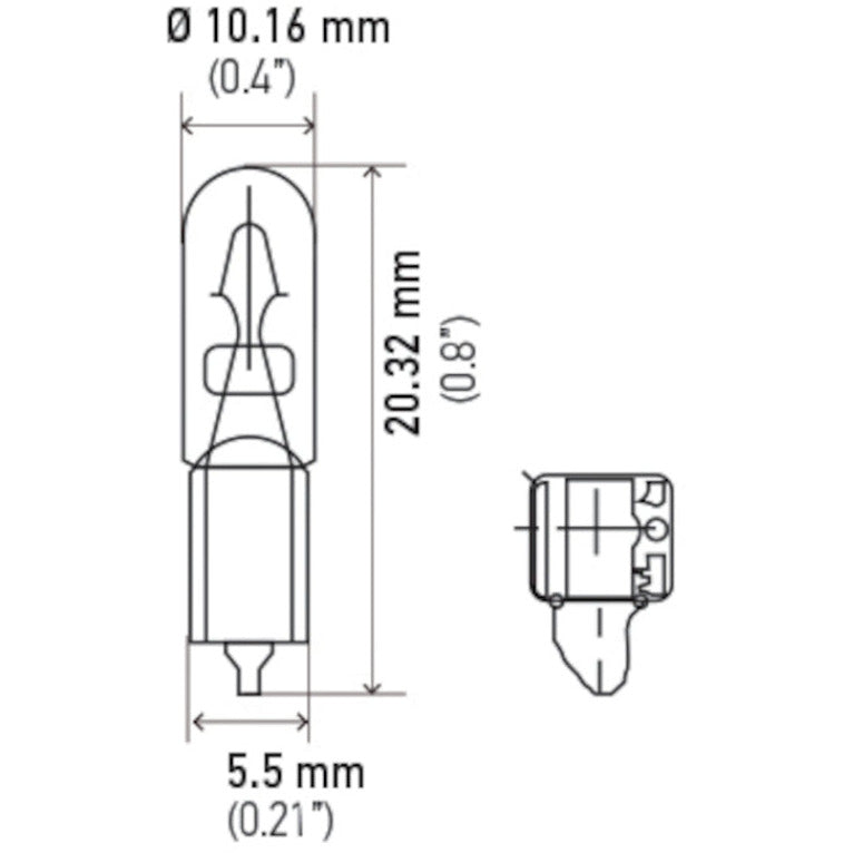 Hella Bulb 73 12V 11W W21X49D T175 (2) Hella Bulbs