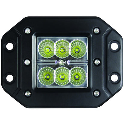 Hella Value Fit Flush Mount 3in 18W Cube Flood Beam LED Light Hella Light Bars & Cubes