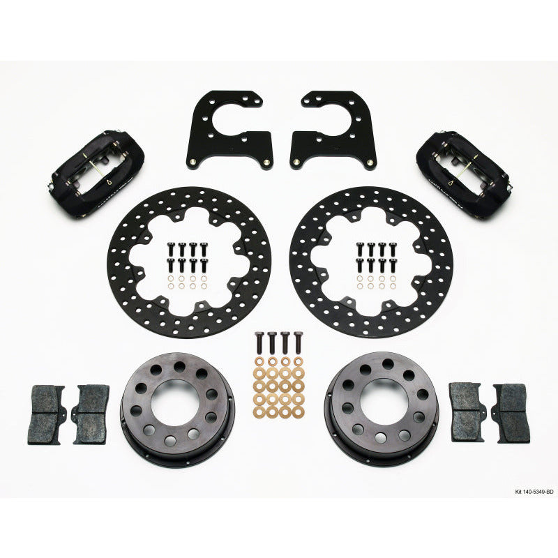 Wilwood Forged Dynalite Rear Drag Kit Drilled Rotor 58-64 Olds/Pont .690in Studs Wilwood Big Brake Kits