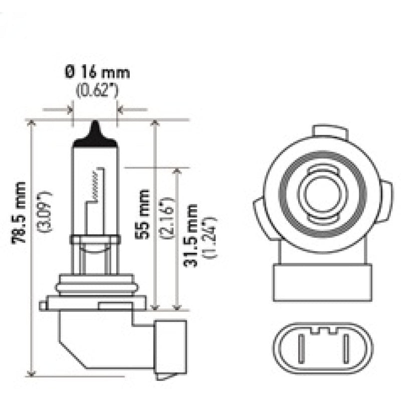 Hella H10 12V 65W Xen White Bulb (Pair) Hella Bulbs